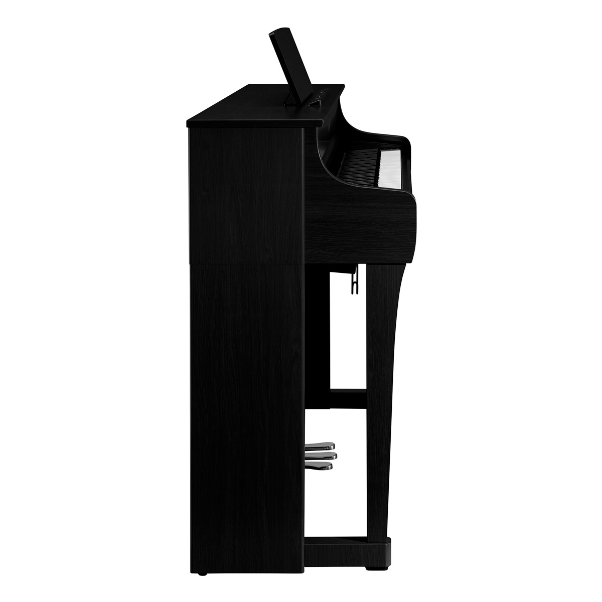 Veldhuis Pianoverhuur en verkoop - Yamaha CLP-835 zwart hoogglans side